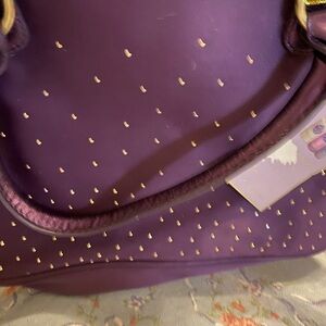 Victoria's Secret Purple Tote with Gold Studs